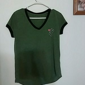 Green & Black Cactus T-Shirt